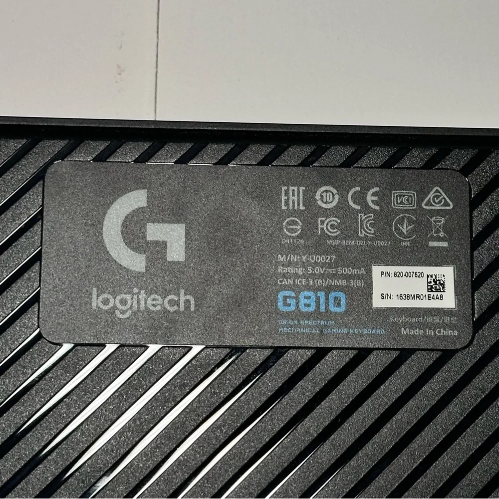 Logitech G810 Orion Spectrum RGB Mechanical Gaming Wired Keyboard - Black